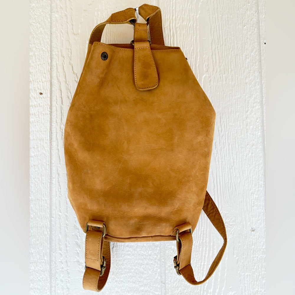 J. Crew Tan Leather Backpack